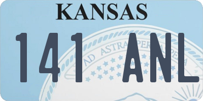 KS license plate 141ANL