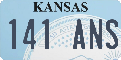 KS license plate 141ANS