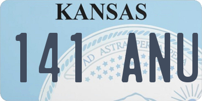 KS license plate 141ANU