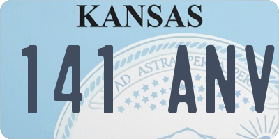 KS license plate 141ANV