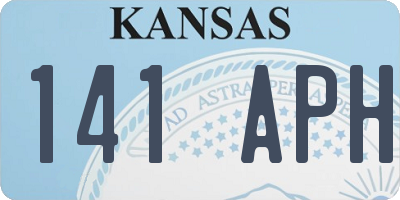KS license plate 141APH