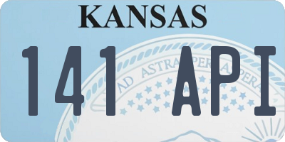 KS license plate 141API