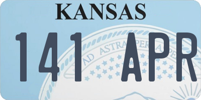 KS license plate 141APR