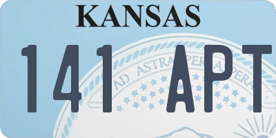 KS license plate 141APT