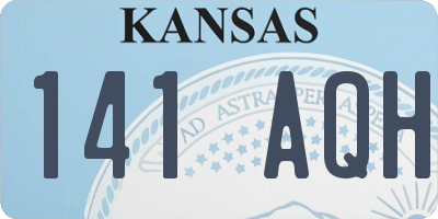 KS license plate 141AQH