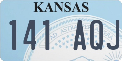 KS license plate 141AQJ