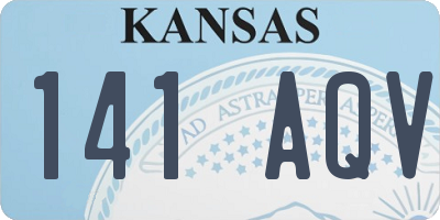 KS license plate 141AQV