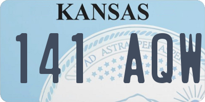 KS license plate 141AQW