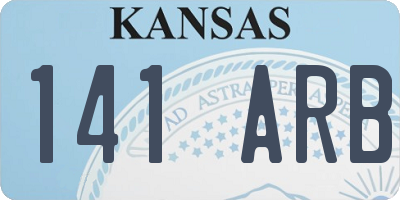 KS license plate 141ARB