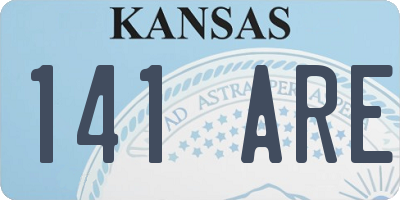 KS license plate 141ARE