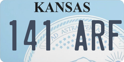 KS license plate 141ARF