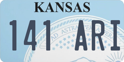 KS license plate 141ARI