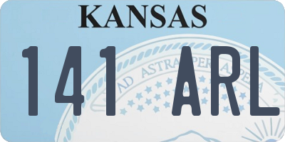 KS license plate 141ARL