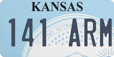 KS license plate 141ARM