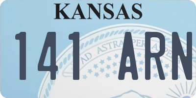 KS license plate 141ARN