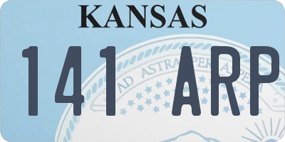 KS license plate 141ARP