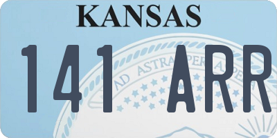 KS license plate 141ARR