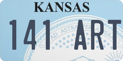 KS license plate 141ART