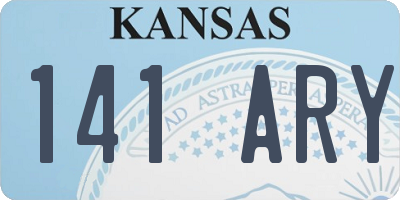 KS license plate 141ARY