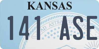KS license plate 141ASE