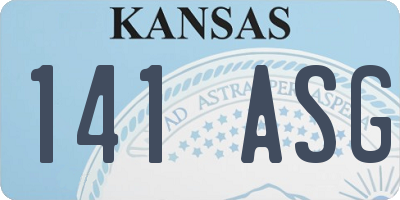 KS license plate 141ASG
