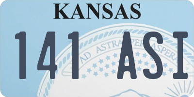 KS license plate 141ASI