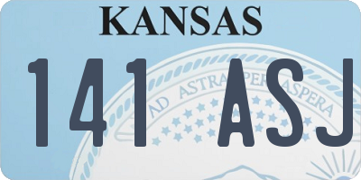 KS license plate 141ASJ