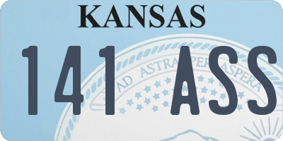 KS license plate 141ASS