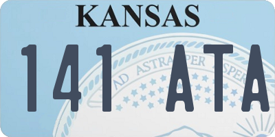 KS license plate 141ATA