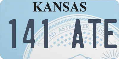KS license plate 141ATE