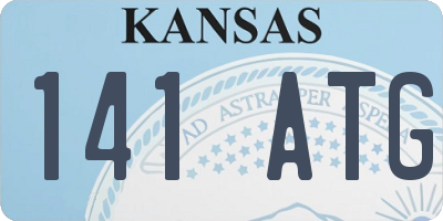 KS license plate 141ATG