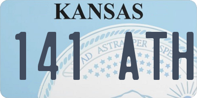 KS license plate 141ATH