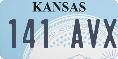 KS license plate 141AVX
