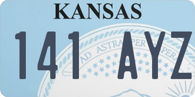 KS license plate 141AYZ