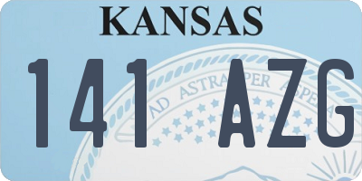 KS license plate 141AZG