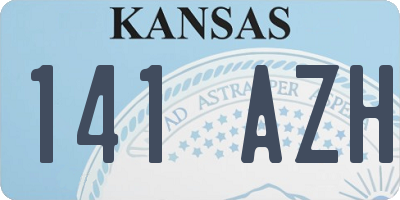 KS license plate 141AZH