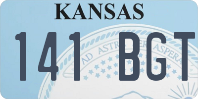KS license plate 141BGT
