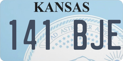 KS license plate 141BJE