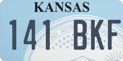 KS license plate 141BKF