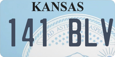 KS license plate 141BLV