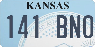 KS license plate 141BNO
