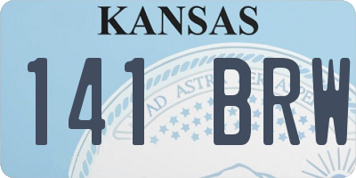 KS license plate 141BRW