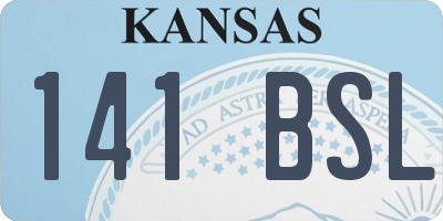 KS license plate 141BSL