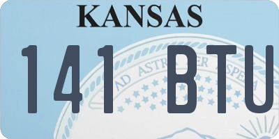 KS license plate 141BTU