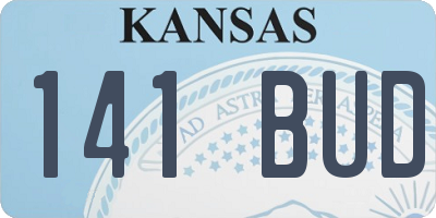 KS license plate 141BUD