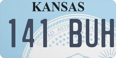 KS license plate 141BUH