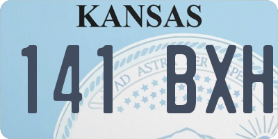 KS license plate 141BXH