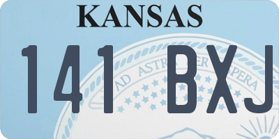 KS license plate 141BXJ