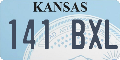 KS license plate 141BXL