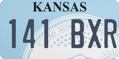 KS license plate 141BXR